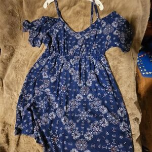 Torrid Blue Floral Midi Dress